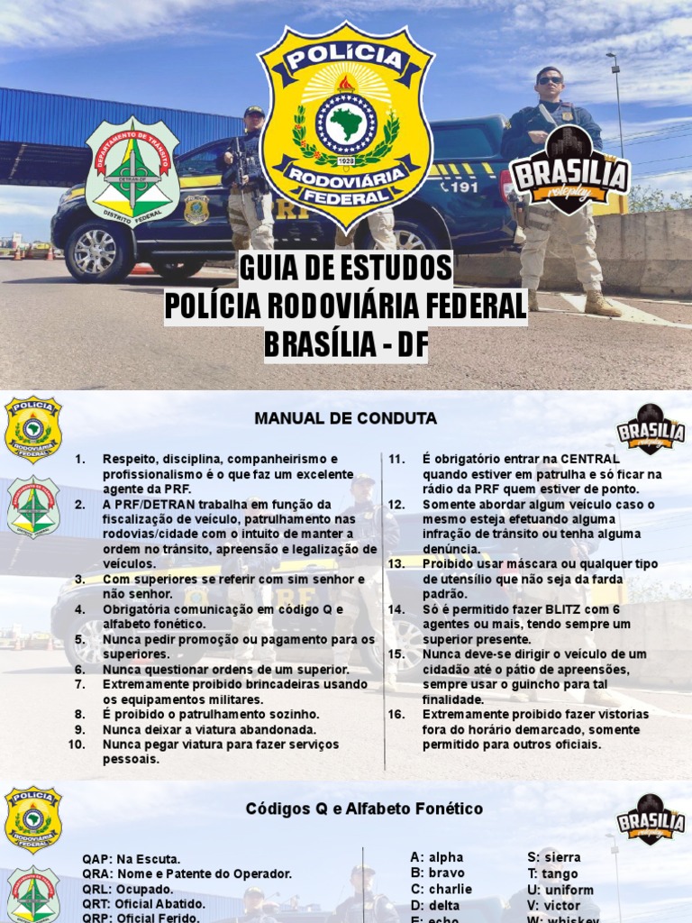 Guia de Conduta PRF: Códigos e Normas | PDF