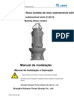 Bomba de fluxo submersível série Z(H)Q instalação