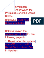 With Military Bases Agreement Between The Philippines and The United States