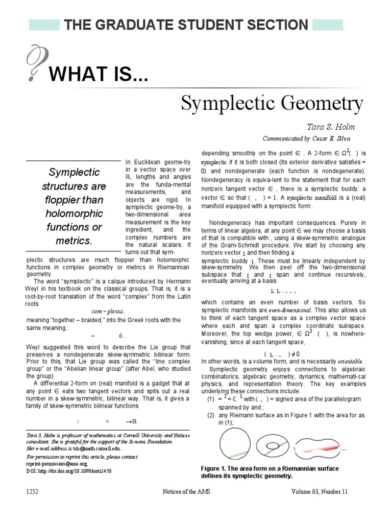 Symplectic Geometry PDF Manifold Geometry