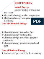 Uses of Energy