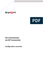Fax transmission via SIP scenarios