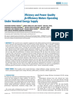 Assessing Energy Efficiency and Power Quality Impacts Due to High-Efficiency Motors Operating Under Nonideal Energy