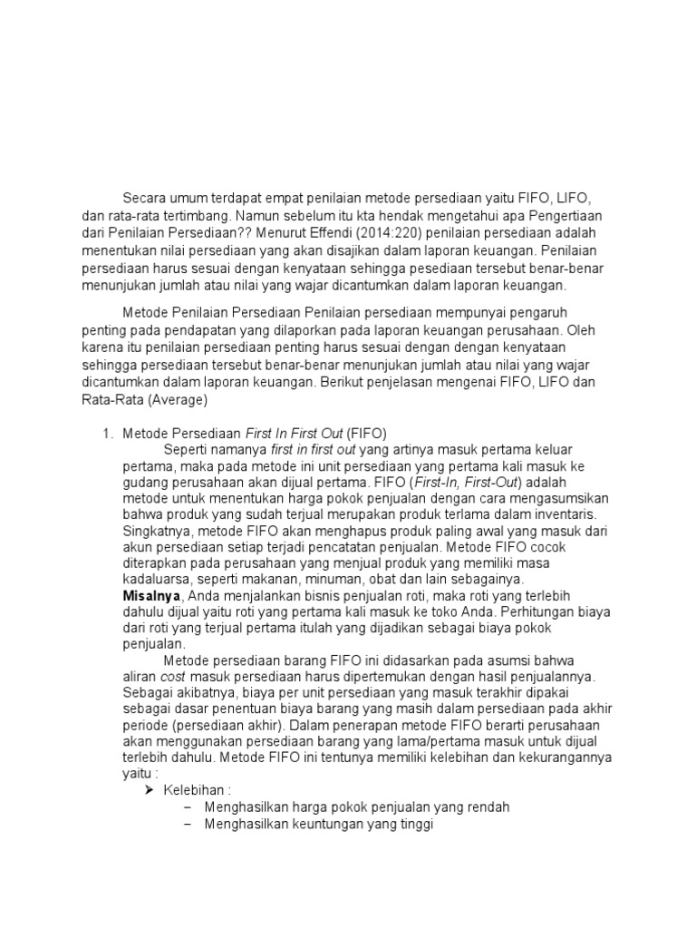 Fifo Lifo Average | PDF