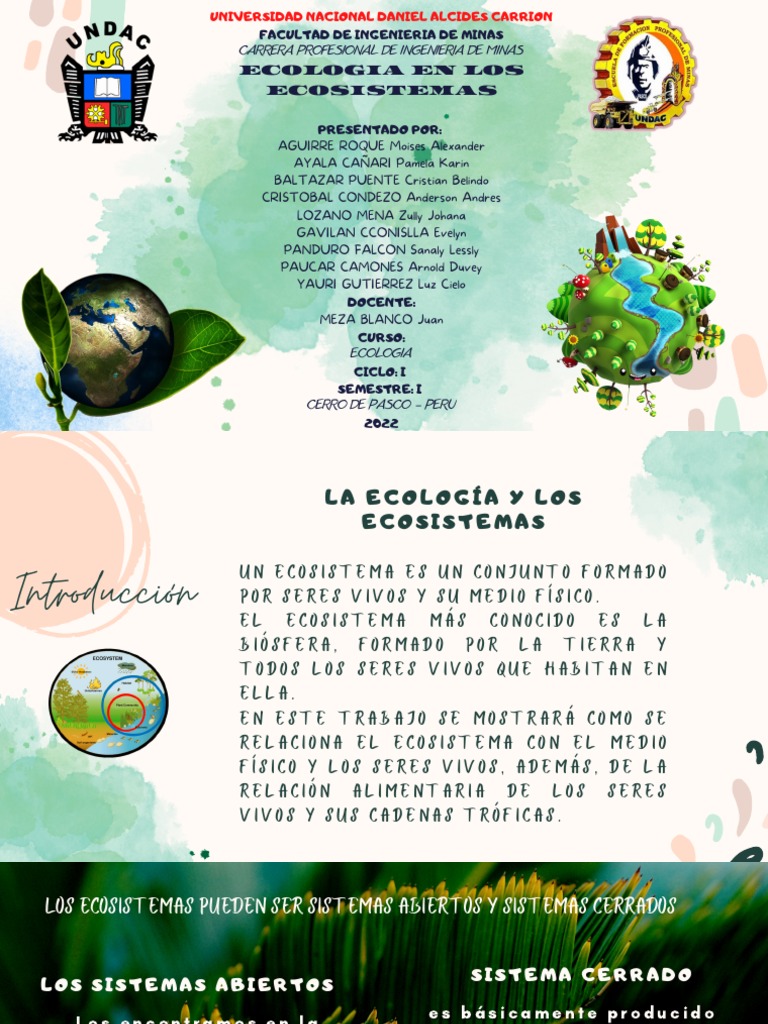La Ecología y Los Ecosistemas | PDF | Ecología | Entorno natural