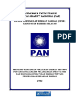 PU Fraksi PAN Pertnggungjwaban APBD TA 2021 Dan Ranperda PKD