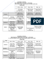 NEW UPDATED 2022 Timetable Level 100