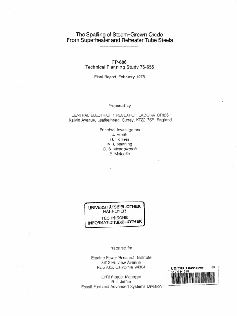 Steam Oxide Spalling in Tube Steels | PDF | Fracture | Young's Modulus