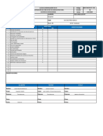 Lista de verificación TIE IN construcción