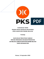 Pandangan Fraksi PKS terhadap Perubahan APBD Pesisir Selatan 2022
