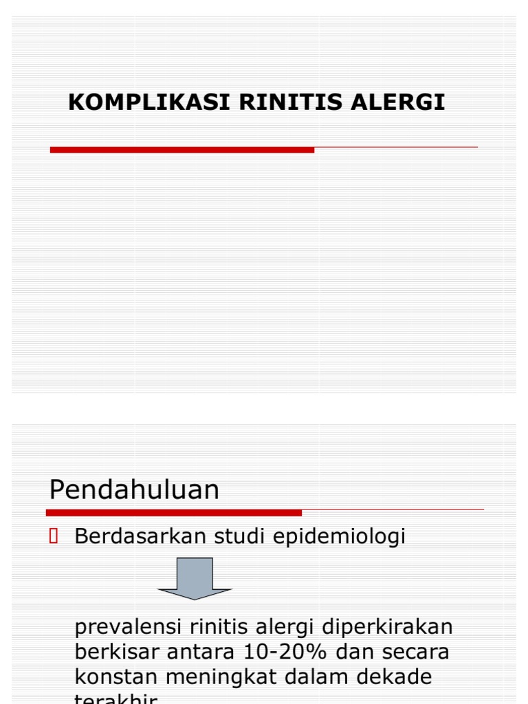 Komplikasi Rinitis Alergi | PDF