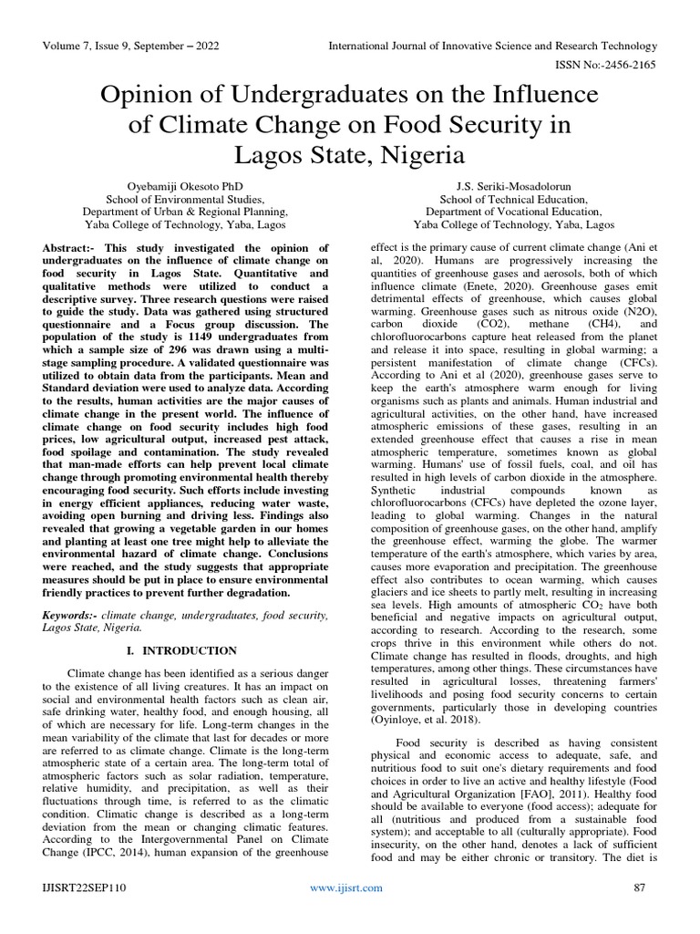 opinion-of-undergraduates-on-the-influence-of-climate-change-on-food