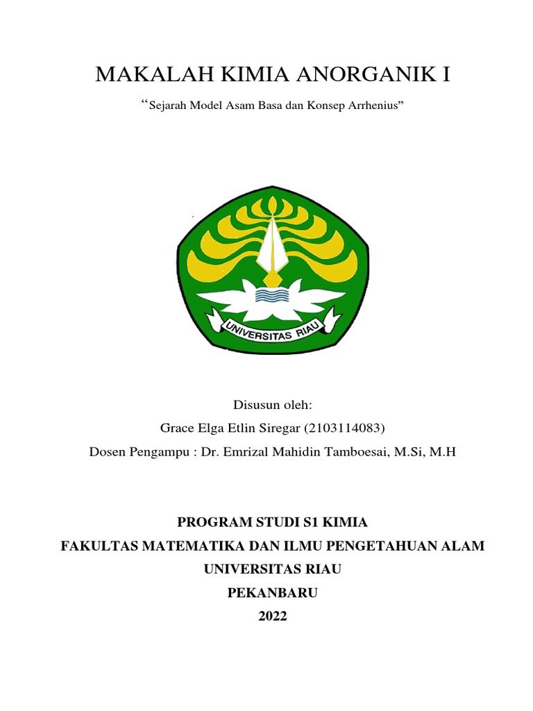 Sejarah Model Asam Basa Arrhenius | PDF