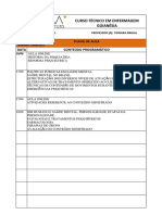 Plano de Aula e Notas Saúde Mental Turma I Sabado