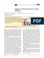 Design and Implementation of An Educational Game For Teaching Chemistry in Higher Education