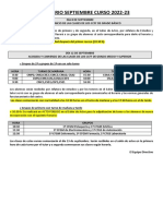 CALENDARIO Inicio Curso 2022 23