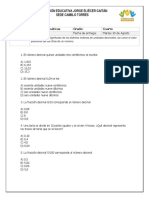 Evaluacion de Decimales