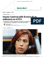 Susana Gautreau Sale Temporalmente Del PLD - Diario Libre