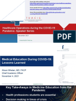 Medical Education During Covid 19 Lessons Learned