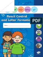 Oi Ear Air Ure Er Pencil Control and Letter Formation Activity Booklet