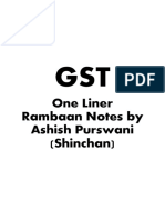 GST One Liners