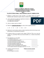 Taller Unidad No 2, 3 y 4 Estructura Atómica, Tabla Periodica, Nomenclatura