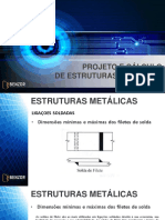 Projeto e cálculo de dimensões de soldas de filete em estruturas metálicas