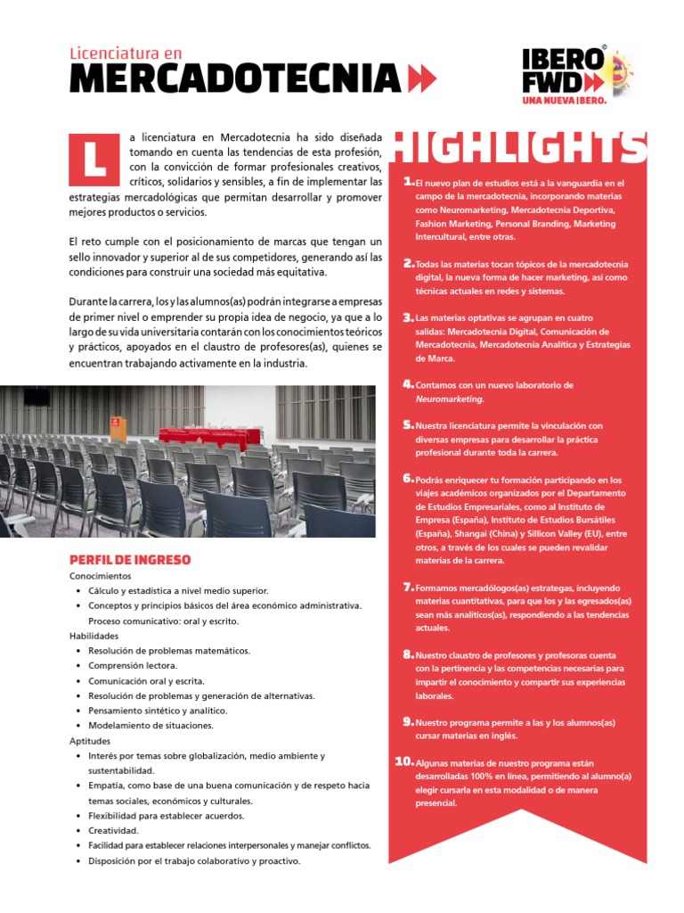 Licenciatura en Mercadotecnia IBERO | PDF | Marketing | Economias