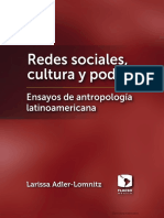 (Colección Las ciencias sociales) Larissa Adler de Lomnitz - Redes sociales, cultura, y poder _ ensayos de antropología latinoamericana-FLACSO, Sede México_ M.A. Porrúa (1994)