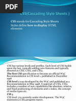 CSS Stands For Cascading Style Sheets: Styles Define How To Display HTML Elements