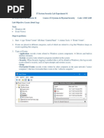 Lab Experiment #01 - System Event Logs