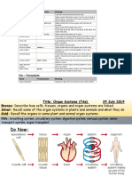 Lesson 7 - Organ Systems