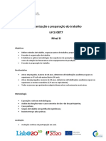 Plano Curso Organizacao e Preparacao Do Trabalho Ufcd 0877 Ist