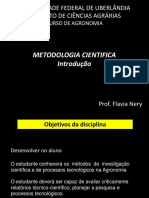 Aula 01 - Metodologia Científica - Introdução