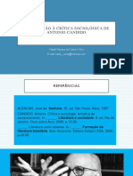 Introdução À Crítica Sociológica de Antonio Candido