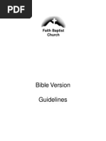 Bible Version Guidelines