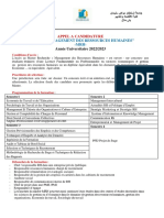 Appel A Candidature MRH 2022 23