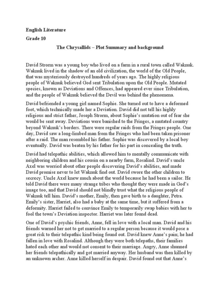 John Wender Character Analysis In The Chrysalids – EFDYEQ