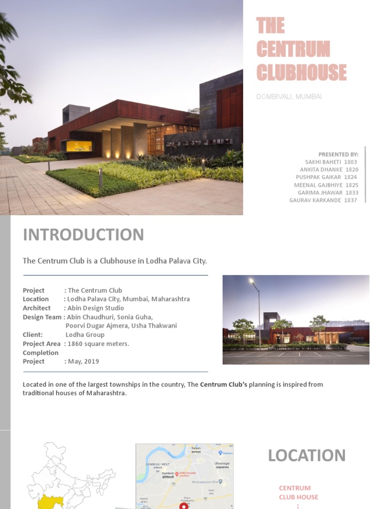 Centrum Clubhouse Overview, Dombivli | PDF | Shadow