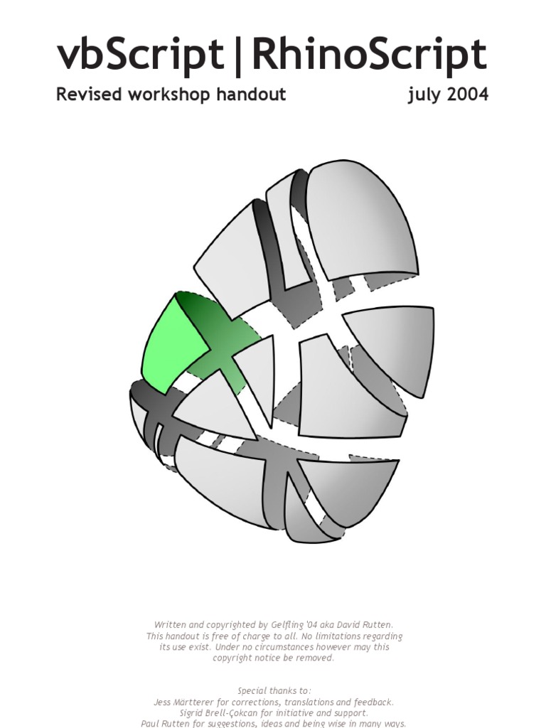 Rhino Script | PDF | Control Flow | Boolean Algebra
