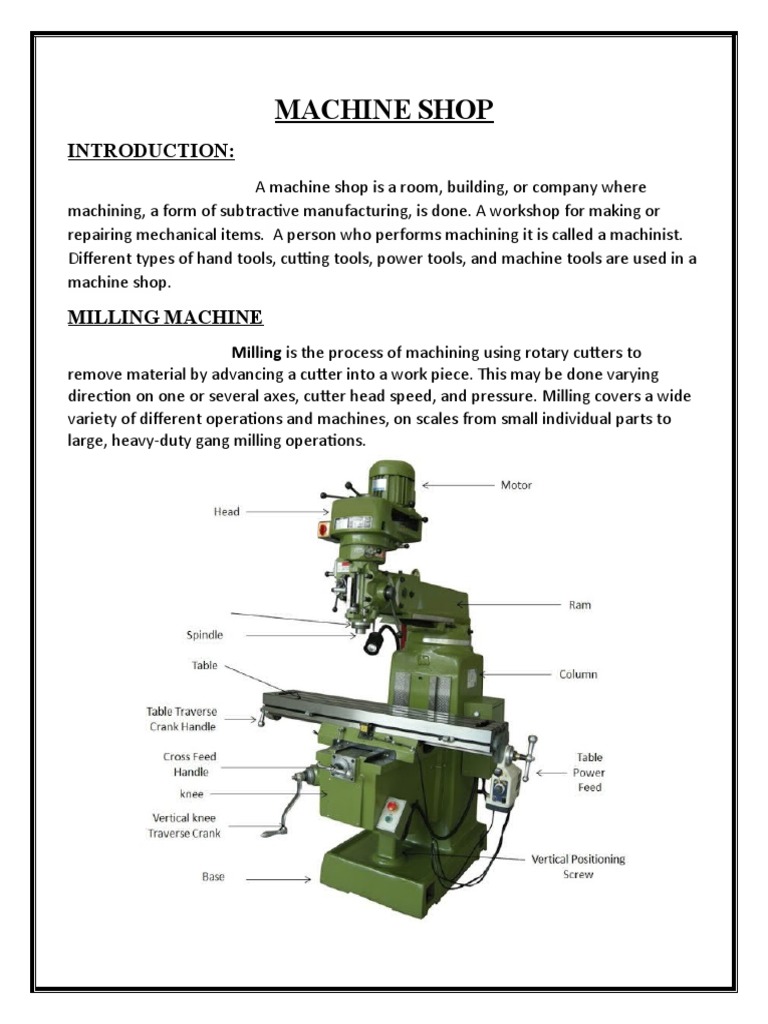 A Comprehensive Guide to Machining Operations and Machine Tools in a