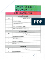 Second Cycle Du Secondaire