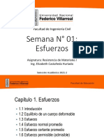 Resistencia Materiales UNFV Semana 1 Esfuerzos