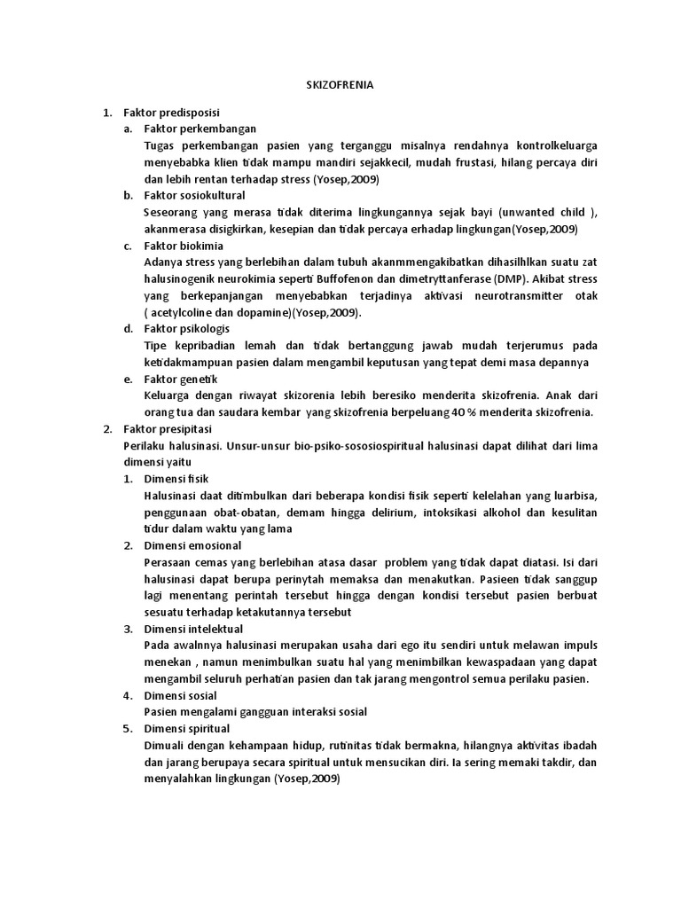 FaktorFaktor Predisposisi dan Presipitasi Skizofrenia PDF