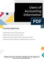 Lesson 3 - Users of Accounting Information