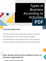 Lesson 5 - Types of Business According To Activities