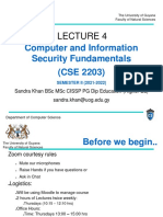 CSE2203 - Lecture 4 - Modern Cryptography and Cryptographic Mechanisms