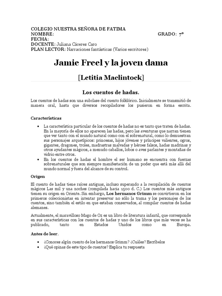Cuentos de hadas: personajes y ejemplos | PDF | Cuentos de hadas