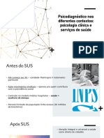 Psicodiagnóstico Nos Diferentes CONTEXTOS - CLÍNICO - SAÚDE