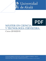 ESCYM Master en Ciencia y Tecnologia Cervecera 2018 2019